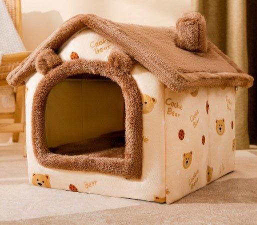 Foldable Dog House: Warm Winter Bed for Pets - LouWoof