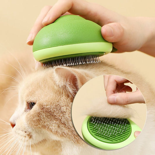 FurEase Avocado Brush: Stainless Steel Needle Grooming Tool - LouWoof